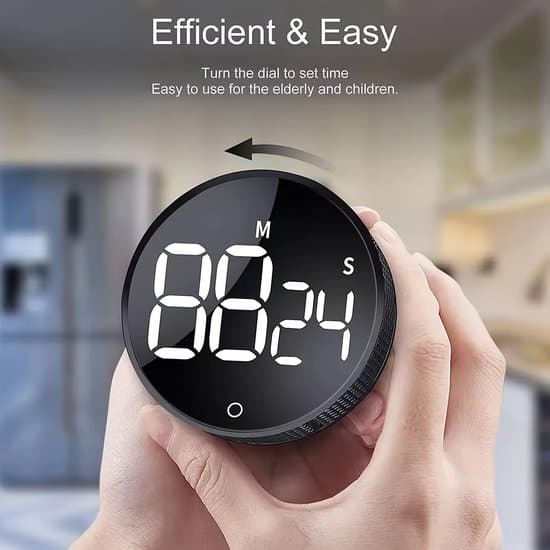 Digital magnetisk timer - velegnet til madlavning, brusebad, studier - stopur LED vækkeur