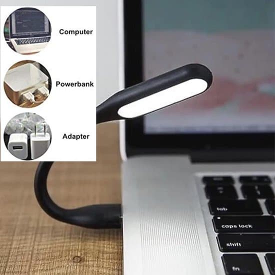 Fleksible Mini USB LED-lys - 9-pak, velegnet til bærbare computere og computere