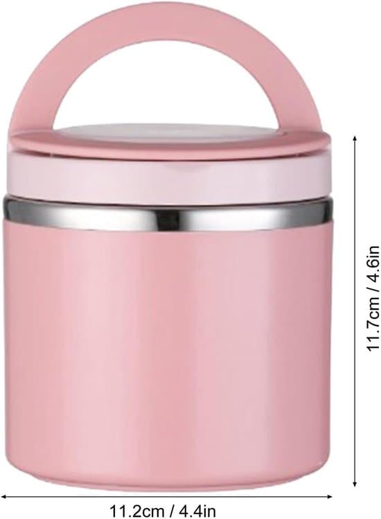630 ml Isoleret Madbeholder i Rustfrit Stål - Lækagesikker - Bento
