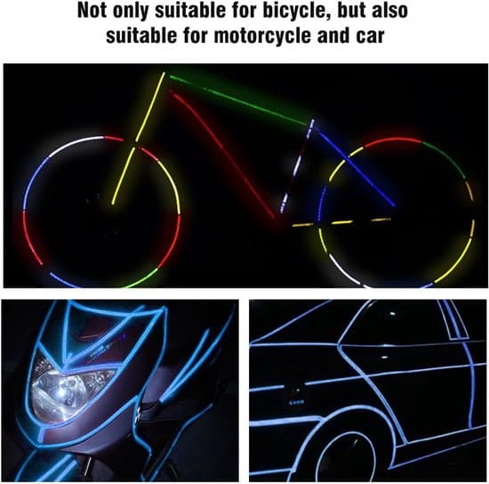 Cykelreflexdekaler - Säkerhetshjulremsor - Blå .