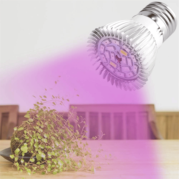 Två E27 fullspektrum LED-växtlampor, 85-265V, 28W