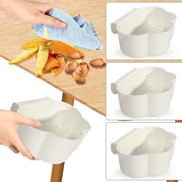Hängande sopkorgar (vit) 3-pack