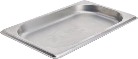 Standard madbakke - serveringsfad - køkkenopbevaring - rustfrit stål - GN 1/4 - sølv