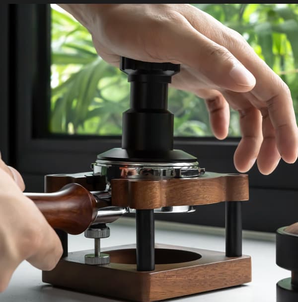 58 mm kaffetamper med konstant tryk, elastisk tamperhammer, espressoudstyr i rustfrit stål
