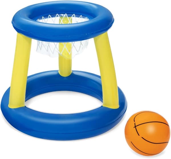 Oppustelig basketball-badedragt, flydende poolspil, orange