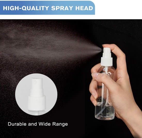20-pack 100 ml klara plastsprayflaskor med fin dimma