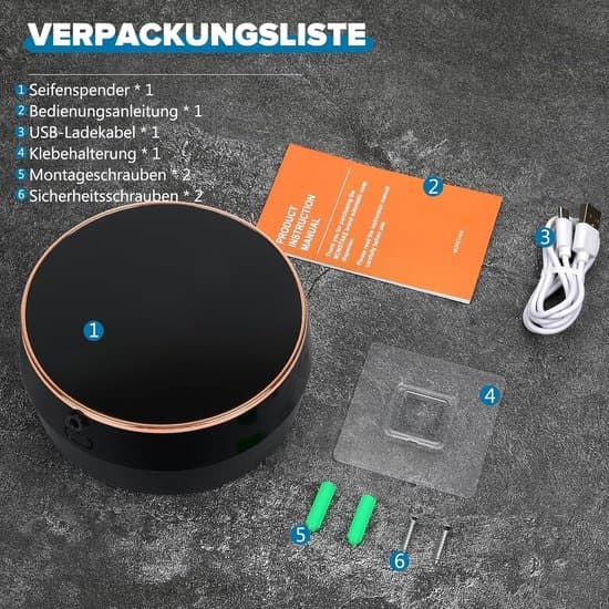 Sæbedispenser, sort, 1 stk., automatisk vægmontering, skumsæbedispenser, elektrisk sæbedispenser, kontaktfri vægmontering, sensor, skumsæbe