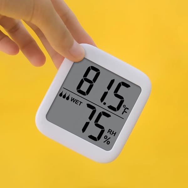 2-pak LCD Digital Termometer & Hygrometer med Sammenklappelig Stand