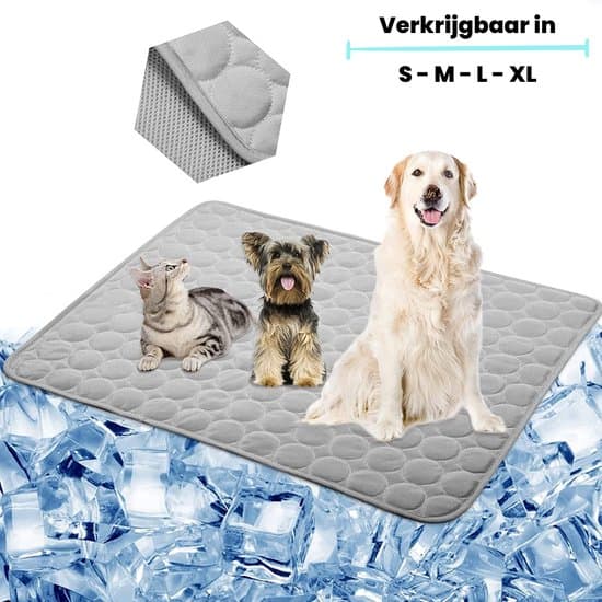 Køletæppe til kæledyr (til katte og hunde) | 60 x 50 cm Grå | Medium
