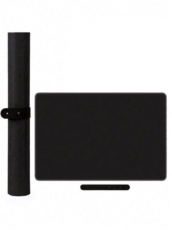 Kunstneriske neglepuder, bløde mikrofiber PU-læder neglepuder, foldbare neglestøttepuder - sort