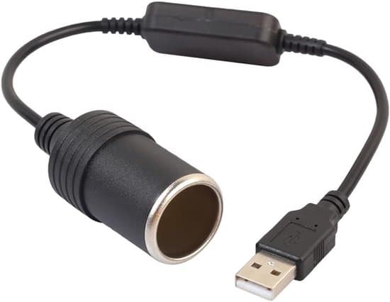 USB til cigarettænderadapter - 5V til 12V - Bilopladningskabel