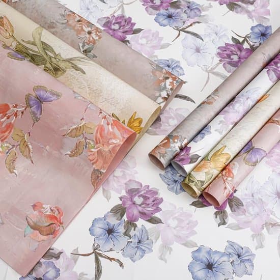 10 ark presenter, blommor, presentförpackning omslagspapper, vattentätt tryckt blommor, presentpapper (grå)