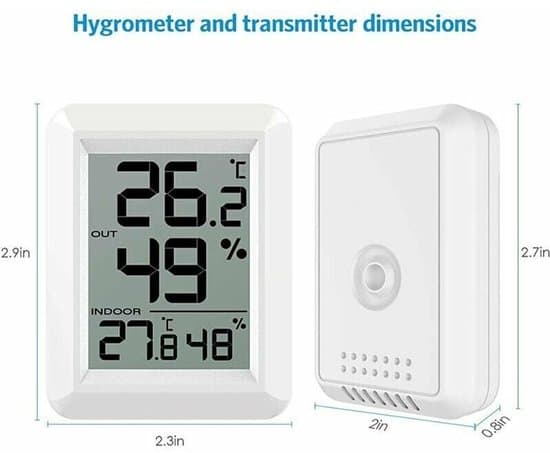 Inomhus- och utomhustermometer, ansluten termometer, för kontor, hem, sovrum