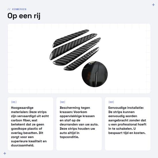 - Kolfiber Dörrkantsskydd - Bil Stötfångare