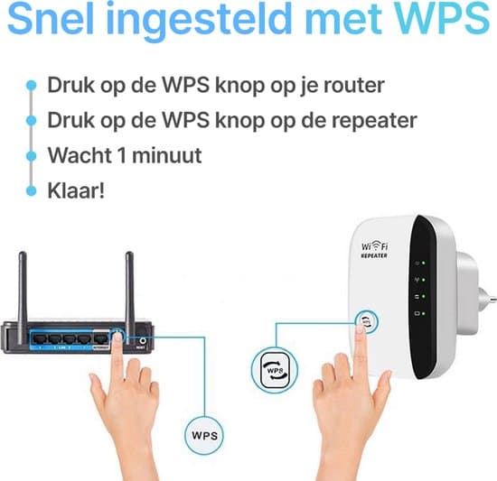 WiFi Signalforstærker Stik, 300Mbps, trådløs repeater, Sort