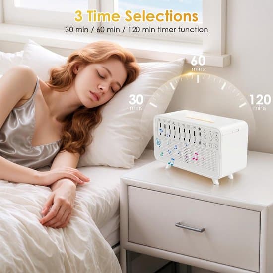 Baby vit brusmaskin, 4-i-1 Bluetooth-högtalare med diffusor och timer