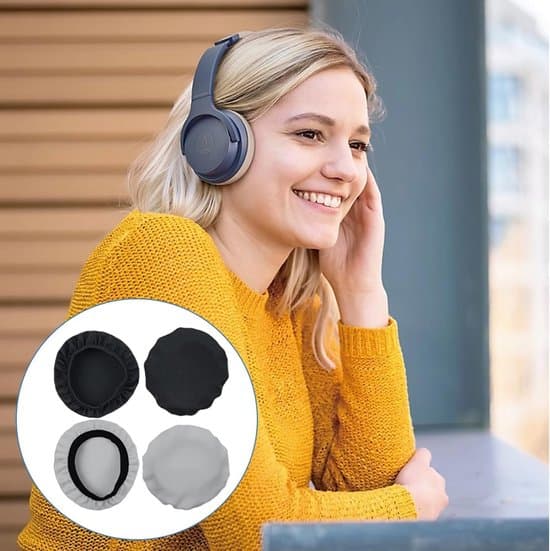 2 stk. vaskbare hovedtelefoncovers ørepudebeskyttelse