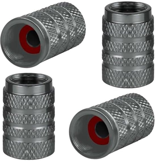 Dækventilhætte i metal - grå