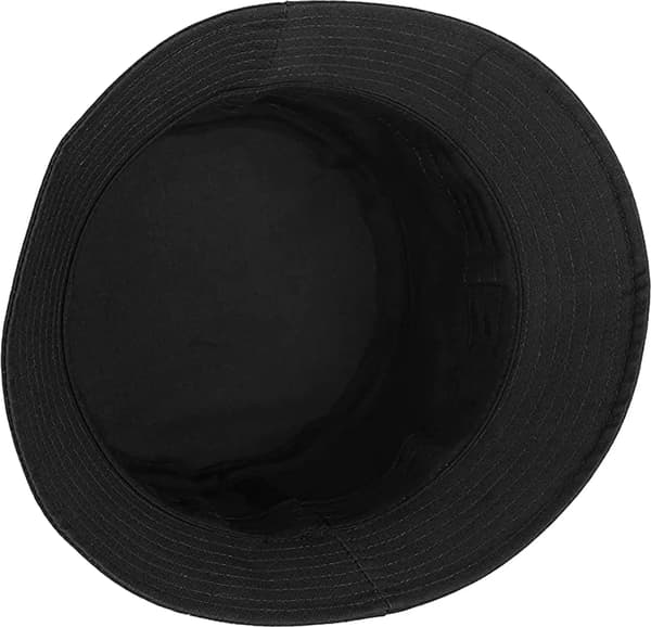 Fiskerhat - Unisex ensfarvet blød hat - One Size - Sort