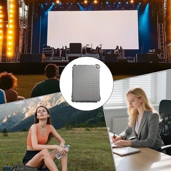 Selvoppustelig oppustelig campingstol og kørestolssædepude