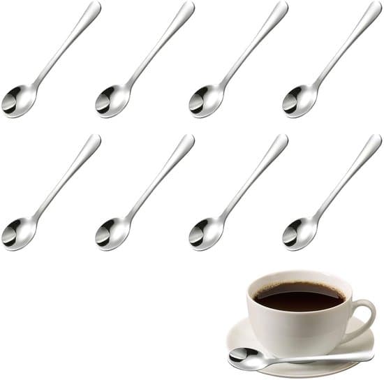 Mini espressoske - Kompakt størrelse 7,4 cm - Rustfrit stål, 8-delt sæt
