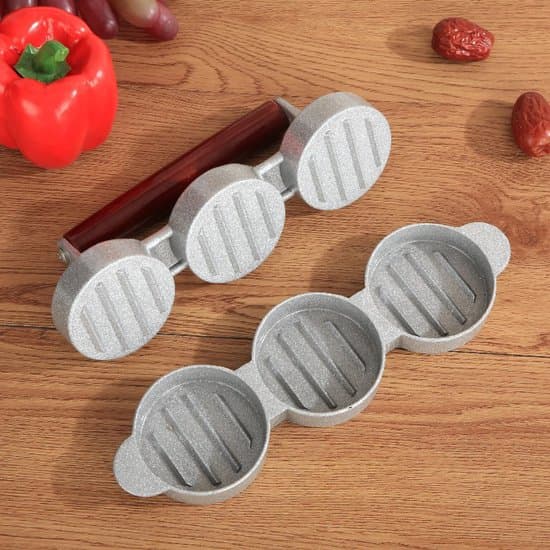 Mini Hamburgerkakpress - 3-i-1 Non-stick Aluminiumform