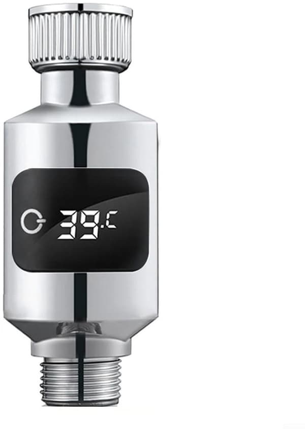 Duschtermometer med känslig sensor och digital LED-display, känslig kran-temperatursensor, lämplig för badrum.