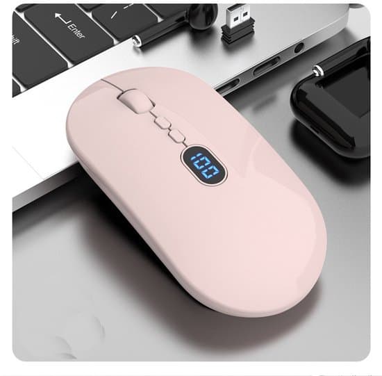 Trådløs Mus - 2.4G - USB - Lydløst Klik - Sort