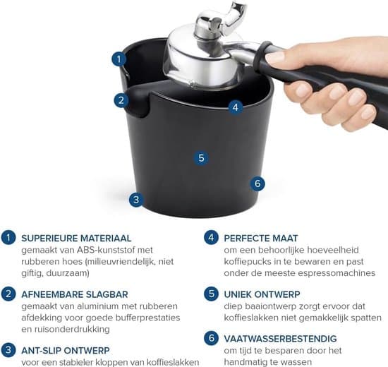 vare - Kaffegrumsbeholder - Kaffemaskine - Kaffemaskinetilbehør - Kaffe - Sort