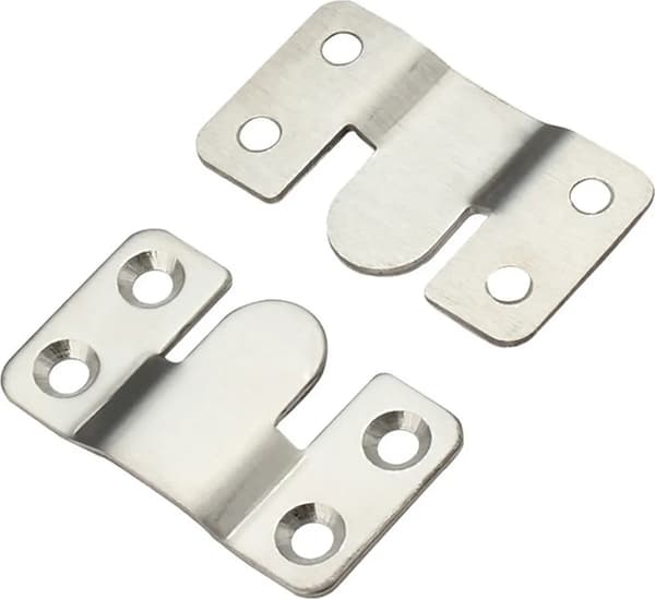 2-par møbel- og sofakoblinger (54x30 mm) - Snap-on låse til borde, senge og polstring
