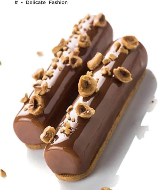 Cylindrisk silikoneform til moussekage, 3D bageforme til franske desserter, kager, chokolade (8 hulrum)