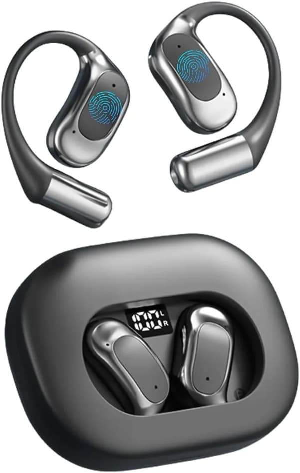 AI-översättning Bluetooth 5.4 HiFi-hörlurar med LED-strömindikator, stöder 144 språk