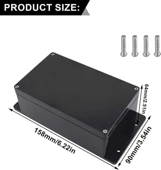 IP65 Vandtæt Udendørs Samledåse - 158x90x64mm - ABS