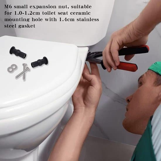 Montering af toiletsæde – 4 gummibolte, skruer i 304 rustfrit stål