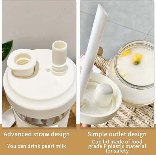 Bubble Tea Mugg - 500 ml - Återanvändbart Glas - Flerfärgad