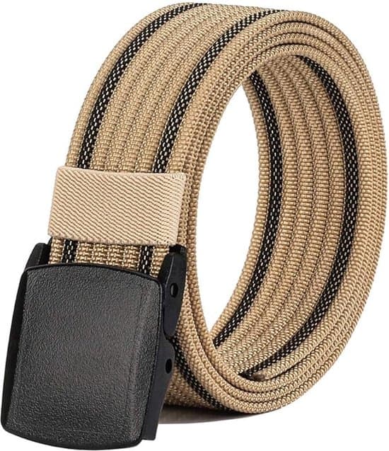 Herrbälte - Nyloncanvas - med plastspänne - 125 cm - Stil B