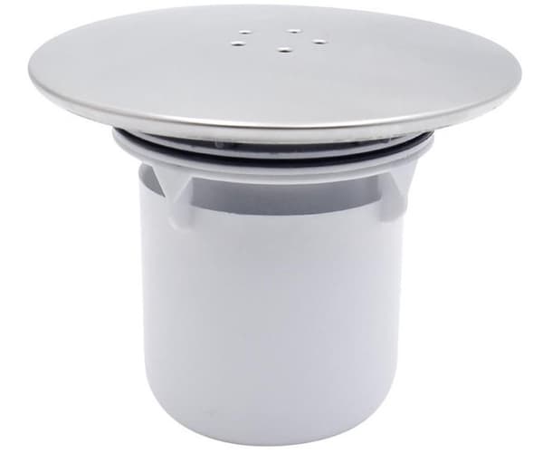 Bruseafløbsdæksel til Tempoplex afløbssæt, forkromet, lugtfrit spand, hårfanger, 11,5*11,5*9,5cm