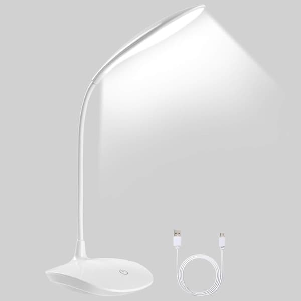LED-skrivbordslampa, dimbar, USB-driven, ögonskydd