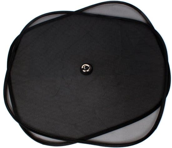 Bildele: 2 tre-lags sidesolskærme, sort mikroperforeret foldbar 44 x 36 cm, 100% polyester