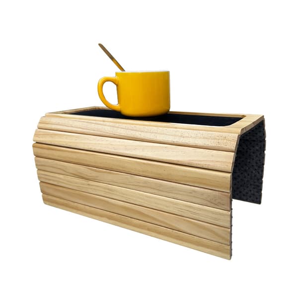 Træsofa armlænsbakke - foldbar