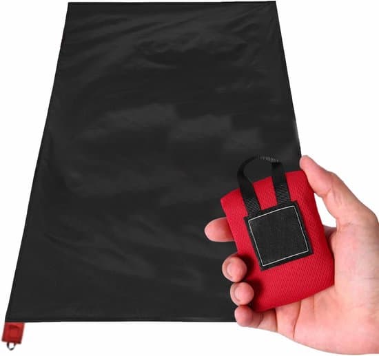 70x110cm punainen/musta ultrakevyt vedenpitävä taskupiknik-/rantapeitto