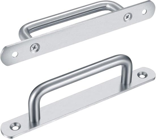 Skjutdörrhandtag - Rostfritt stål - 2-pack