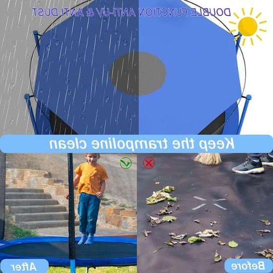 Trampolinsolskydd Ø 183 244 305 cm