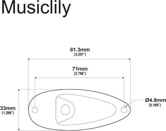 Guitar Jack Plade til Strat Style Elguitar - Krom Udgangsstikdæksel
