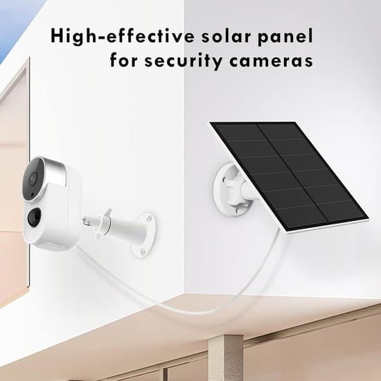5W solpanel til genopladeligt udendørs sikkerhedskamera med Micro USB og USB-C