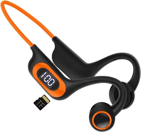 Knogleledning Bluetooth-hovedtelefoner, åbne med mikrofon, orange
