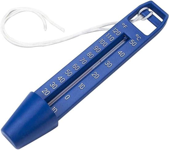 Pooltermometer - Poolvandtermometer - Temperaturmåling - Flydende design - Længde 24,8 cm - Blå