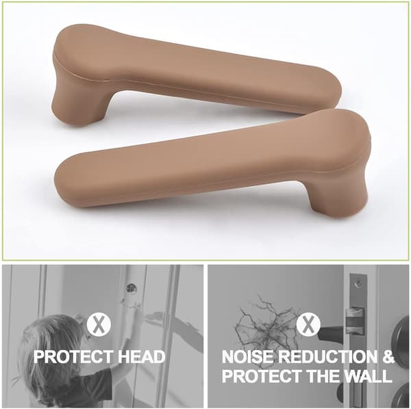 4-pack dörrhandskhandskar - antistatiskt skydd - brun