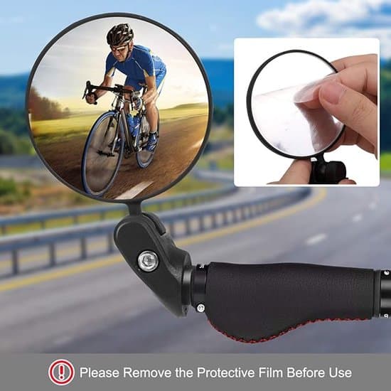 2-pack 360° justerbar konvex cykelbackspegel för styret