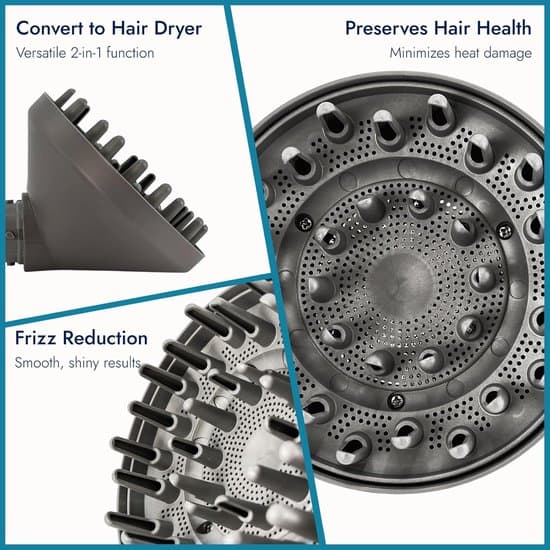 Diffuser til Styler HS01 HS05 Tilbehør - Universal Hår Diffuser Dyse til Styler og Hårtørrer - Varmluft Diffuser Anti-Frizz - Hårstyling